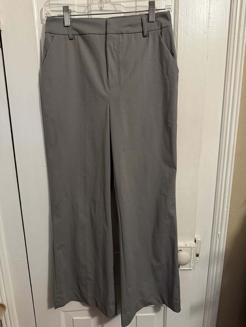 Halara Flex Women's High-Waisted Wide-Leg Work Pants Grey XS Petite